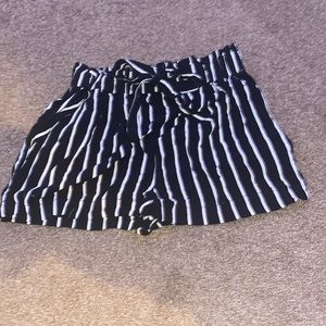 Black and white shorts